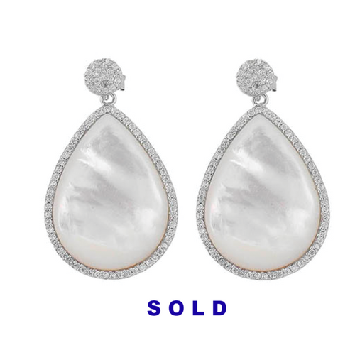 Chloe Halo Teardrop Earrings