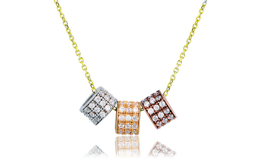 TRI-COLOR RHONDELLE NECKLACE