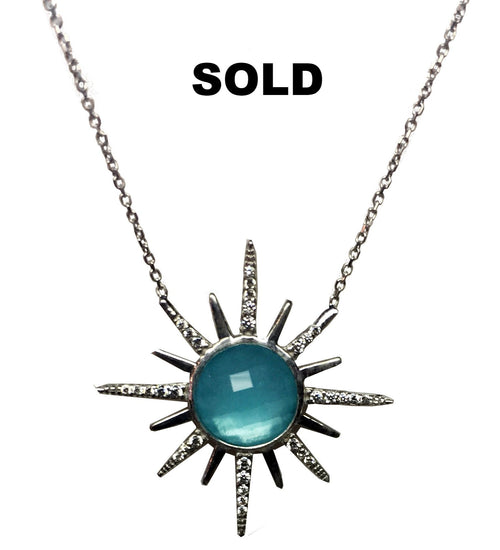 BLUE SUN NECKLACE