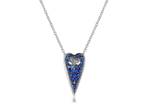 AMORE TINY PAVE HEART NECKLACE