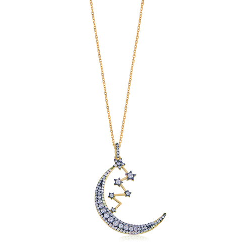 Celestial Moon & Stars Necklace