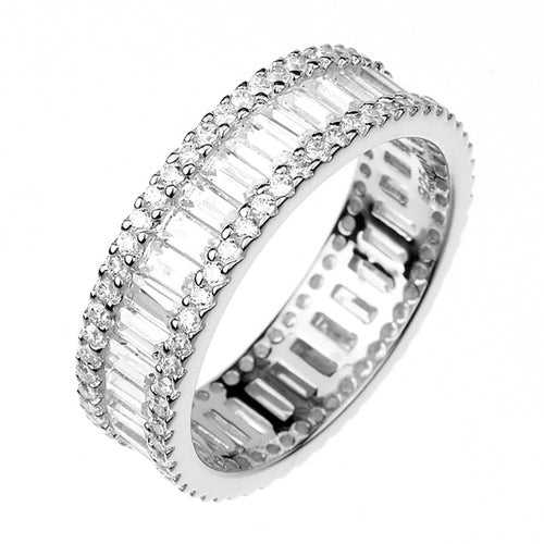 Baguette & Brilliant Eternity Band