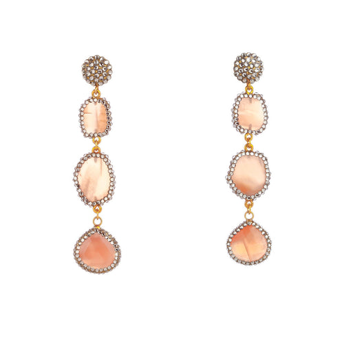 Organic Peach Earrings