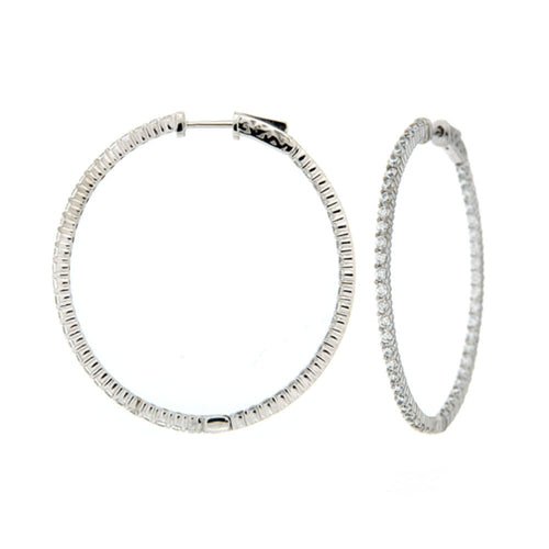 Inside Out Pave Hoop Earrings