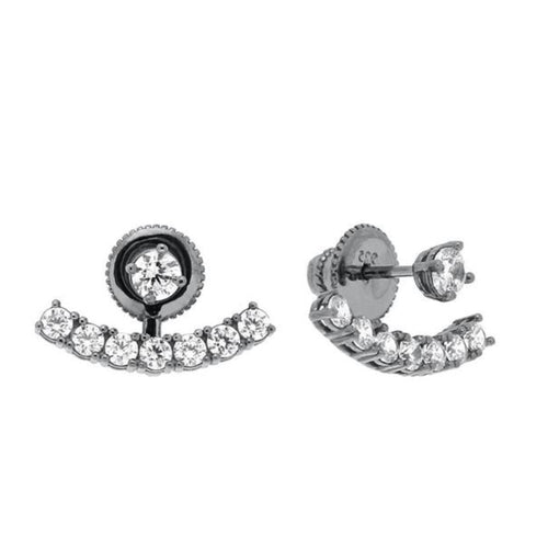 Laurie Ear Jackets - Black Rhodium