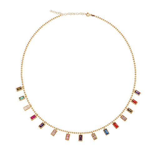 Rectangular Festival Lights Necklace