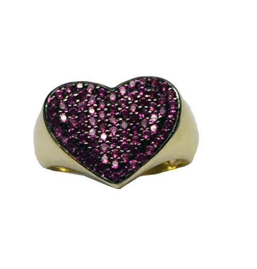 FULL PAVE HEART RING