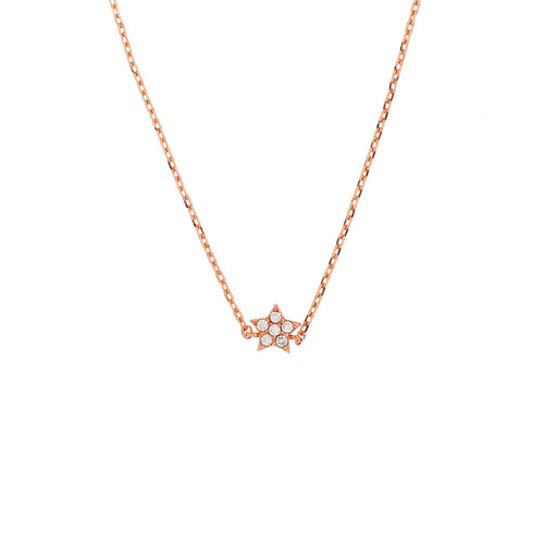 Pave Tiny Star Charm Necklace