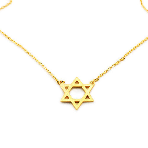 Star of David Charm Necklace