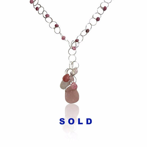 Waterfall Pink Stone Necklace